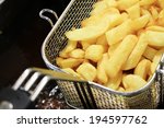 Chips Frying In Frier