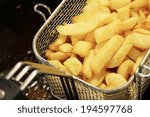 Chips Frying In Frier