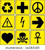 Signs On The Yellow Background