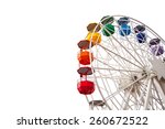 Ferris wheel on white