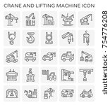 Crane Vector Icon Or Lifting...
