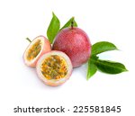 passion fruit isolated on white ... | Shutterstock . vector #225581845