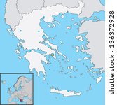 greece map | Shutterstock .eps vector #136372928