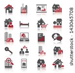 real estate icons | Shutterstock .eps vector #143065708