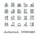 architecture. set of outline... | Shutterstock .eps vector #559894885
