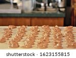 Pralines cooling at a candy store in New Orleans