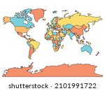 simplified smooth border world... | Shutterstock .eps vector #2101991722