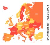 political map of europe... | Shutterstock .eps vector #766192975