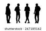 silhouettes of ordinary men of... | Shutterstock . vector #267185162