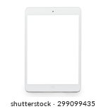 White Tablet Computer Isolated...
