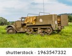 The M5 half-track (officially the Carrier, Personnel, Half-track, M5)  American armored personnel carrier in use during World War II. Reconnaissance and transport vehicle