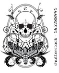  illustration of the skull and... | Shutterstock . vector #165288995