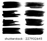 black ink vector brush strokes | Shutterstock .eps vector #227932645