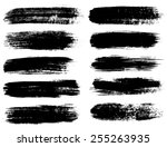 Black Ink Vector Brush Strokes