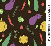 vegetables seamless pattern on... | Shutterstock .eps vector #133882175