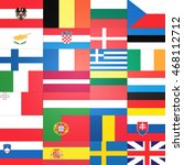 all flags  eu member states ... | Shutterstock . vector #468112712