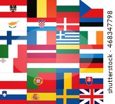 all flags  eu member states ... | Shutterstock . vector #468347798
