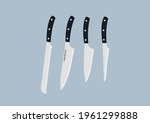 A Set Of Knives Of Different...