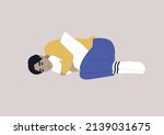 a young male asian character... | Shutterstock .eps vector #2139031675