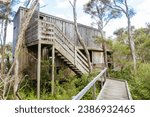 Small photo of Bird house and wtaching at Coolart Wetlands and Homestead in Somers on a hot spring day on the Mornington Peninsula, Victoria, Australia