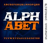 abstract alphabet font. serif... | Shutterstock .eps vector #1444618178