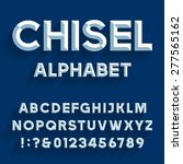 Chiseled Alphabet Vector Font....