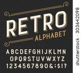 Retro Alphabet Font. Serif Type ...