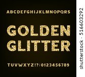 Golden Glitter Alphabet Font....