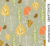 a set decorative leaves for... | Shutterstock .eps vector #1869735478
