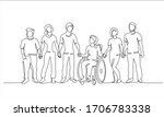 group of people hold hands.... | Shutterstock .eps vector #1706783338