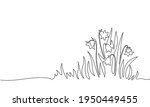 abstract meadow line with grass ... | Shutterstock .eps vector #1950449455