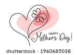 Happy Mother Day Card. Flower...