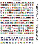 vector collection of all world countries (sovereign states, dependent territories and other areas) flags, arranged in alphabetical order