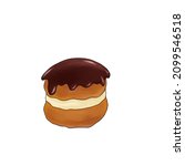 drawing sketch of profiterole ... | Shutterstock . vector #2099546518