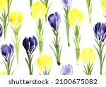 watercolor drawing seamless... | Shutterstock . vector #2100675082