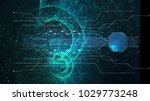 hi tech user interface head up... | Shutterstock . vector #1029773248
