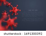 paper art of covid 19 virus... | Shutterstock .eps vector #1691300392