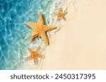 Starfish on the summer beach in ...