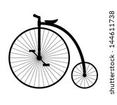 Penny Farthing. Silhouette Of...