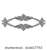 old decorative silver frame... | Shutterstock . vector #616617752