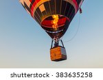 Colorful hot air balloon early in the morning in Hungary