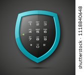 shield with electronic... | Shutterstock . vector #1118840648