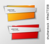 origami vector banner. the... | Shutterstock .eps vector #496677358