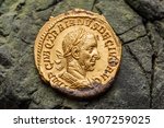 Trajan Decius. AD 249-251. AV Aureus.Ancient coin of the Roman Empire.Authentic  silver denarius, antoninianus,aureus of ancient Rome.Antikvariat. A treasure of Roman gold and silver coins.