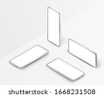 set of white realistic... | Shutterstock .eps vector #1668231508