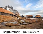 old viking village at icelandic land