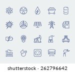 energy and electricity icon set ... | Shutterstock .eps vector #262796642