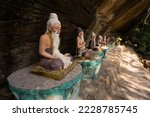 Cave temple in Thailand Asia with its stone statues one of the ancient Buddhist temples found around Asia