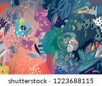 floral background. trendy... | Shutterstock .eps vector #1223688115