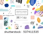 creative art header with... | Shutterstock .eps vector #537411535
